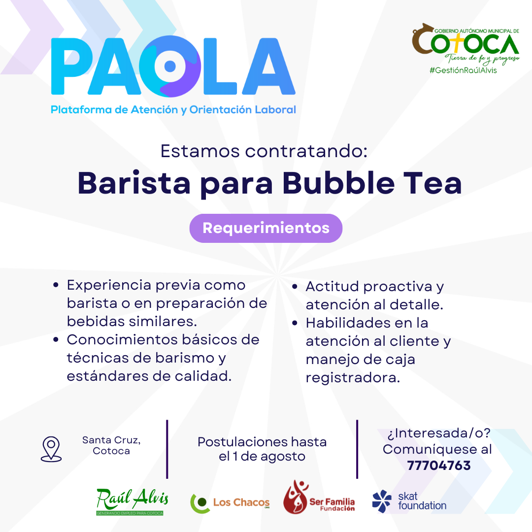 Planilla convocatoria laboral PAOLA